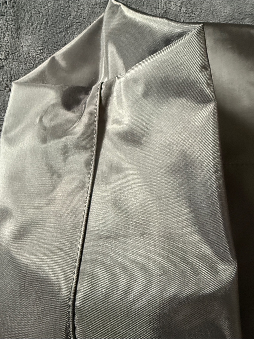 FAKE LONGCHAMP LIKE NYLON TOTE WITH FABRIC HANDLES/ EXPANDED BOTTOM - Picture 5 of 6